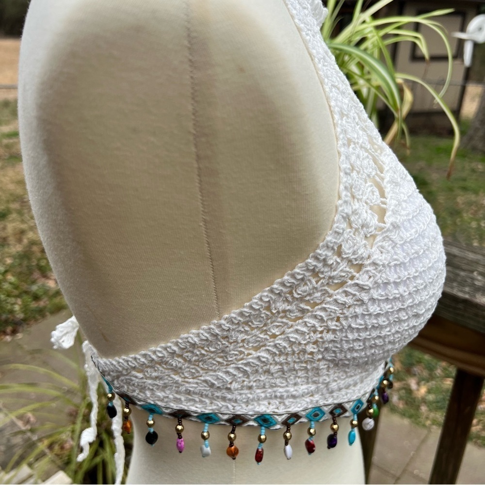 Boho beaded halter top - Picture 5 of 10
